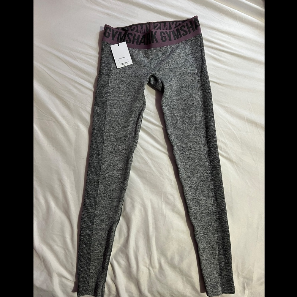 flex low rise leggings charcoal marl/mallow purple extra small